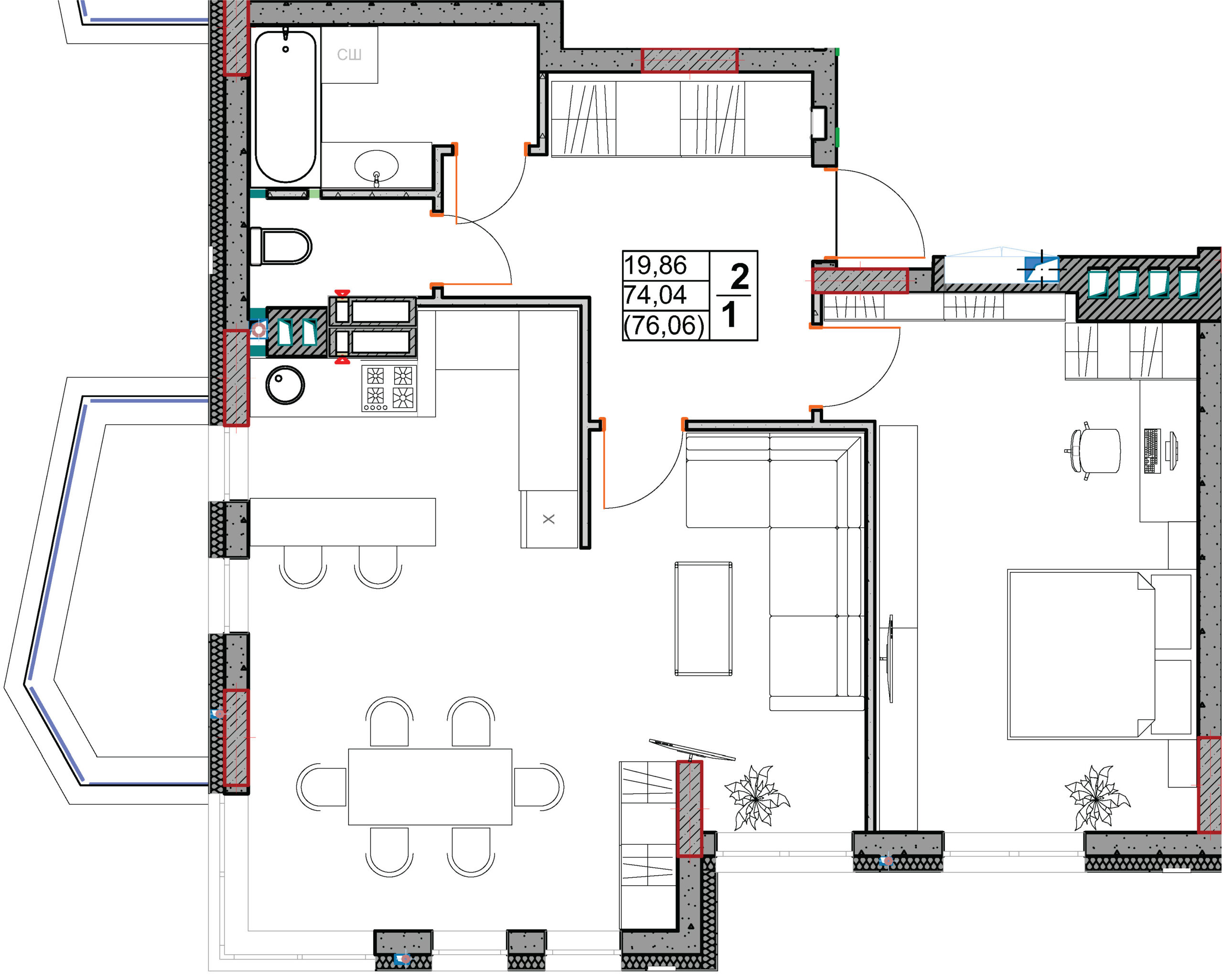 1-кімнатна